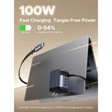 UGREEN Nexode 100W GaN Cargador con Cable USB-C Retráctil y 3 Puertos