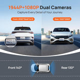 70mai Dash Cam A510 1944P+1080P Grabación Dual para Carro ADAS + Cámara Trasera RC11 + 64GB MicroSD