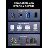 UGREEN Estación Plegable de Carga Magnética 2 en 1 para iPhone 15/14/13/12 y AirPods 3 2 Pro