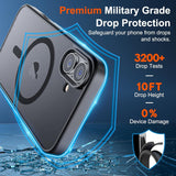 SUPFINE Case MagSafe para iPhone 17 Protección de Grado Militar Contra Caídas, Mate Translúcido