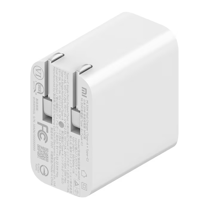 Xiaomi Mi 33W Wall Charger (Type-A+Type-C) Cargador Carga Rápida