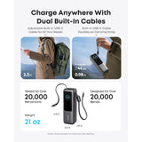 Anker Power Bank 25,000mAh 165W con Cable Integrado y Retráctil