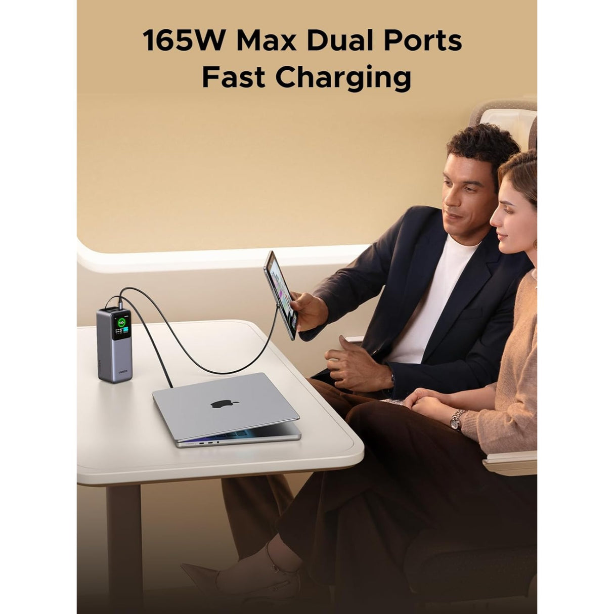 UGREEN Nexode Power Bank 20000mAh 165W con Cable USB-C Retráctil