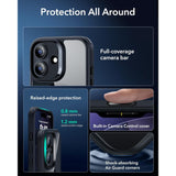 ESR iPhone 17 Classic Hybrid Case con MagSafe y Control de Cámara Protección Grado Militar - Negro Transparente