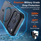 SUPFINE Case MagSafe para iPhone 17 Pro Max Protección de Grado Militar Contra Caídas, Mate Translúcido