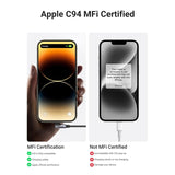 UGREEN Cable Lightning 90 grados a USB-C Certificado MFi de 1.82 metros para iPhone 8 al 14 Series, iPad, AirPods