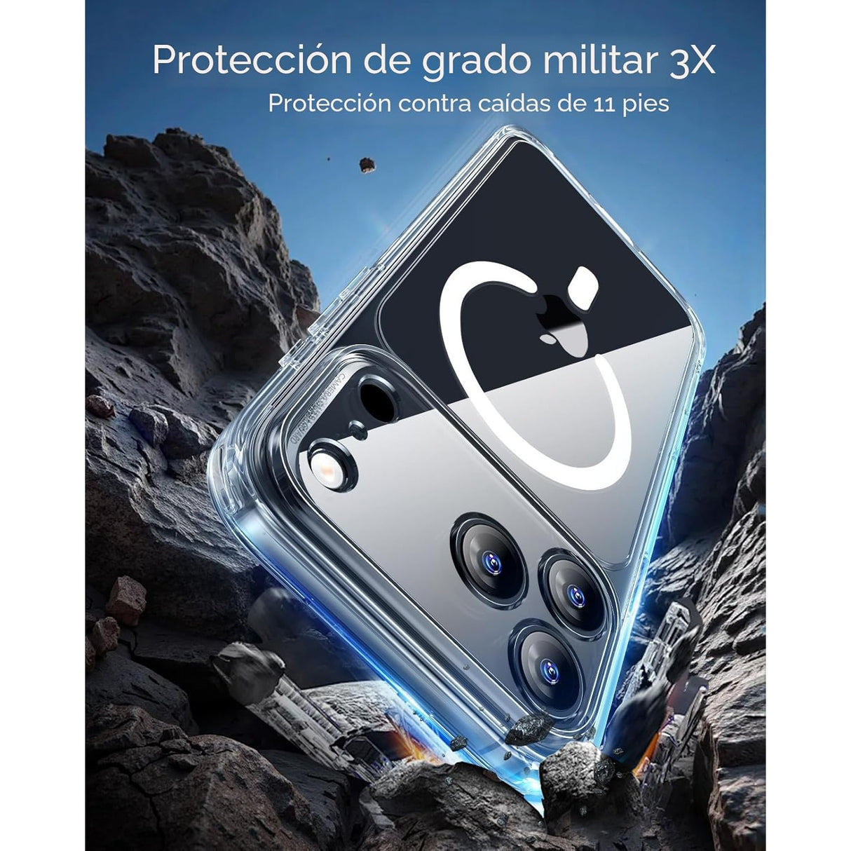 ESR iPhone 17 Pro Classic Hybrid Magnetic Case con MagSafe y Control de Cámara Protección Grado Militar