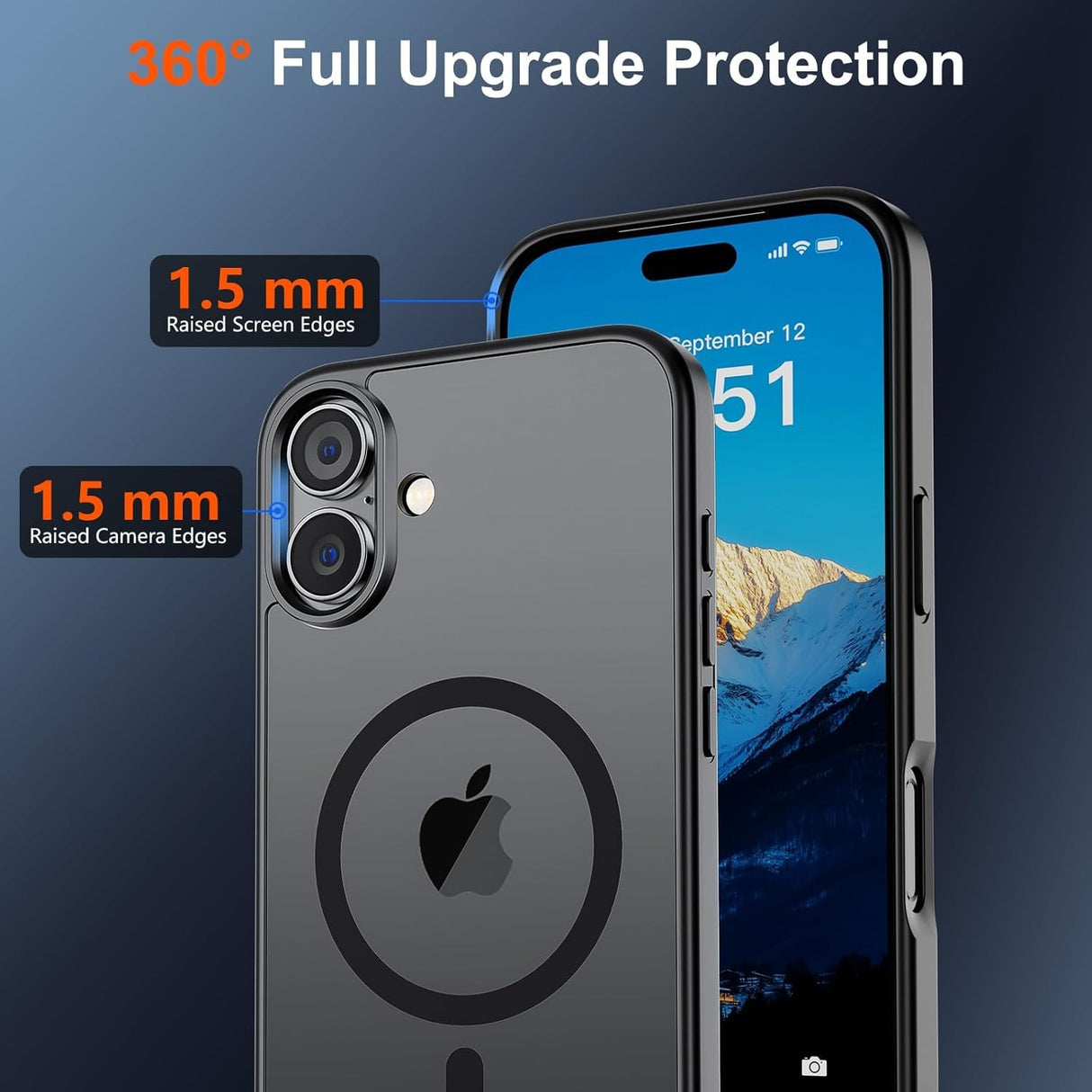 SUPFINE Case MagSafe para iPhone 17 Protección de Grado Militar Contra Caídas, Mate Translúcido