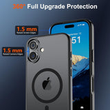 SUPFINE Case MagSafe para iPhone 17 Protección de Grado Militar Contra Caídas, Mate Translúcido