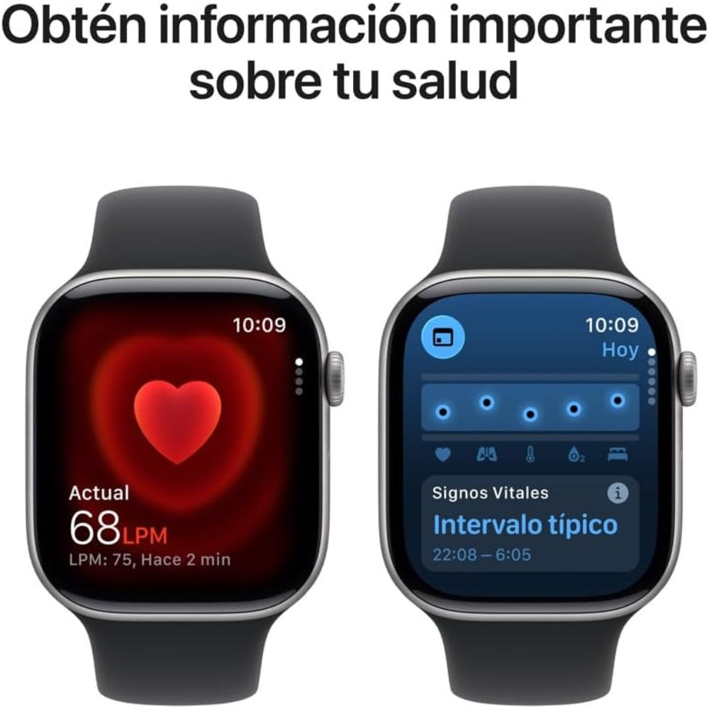 Apple Watch Series 11 GPS con Caja de Aluminio Gris Espacial de 46 mm y Correa Deportiva Negra M/L