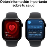 Apple Watch Series 11 GPS con Caja de Aluminio Jet Black de 46 mm y Correa Deportiva Negra M/L