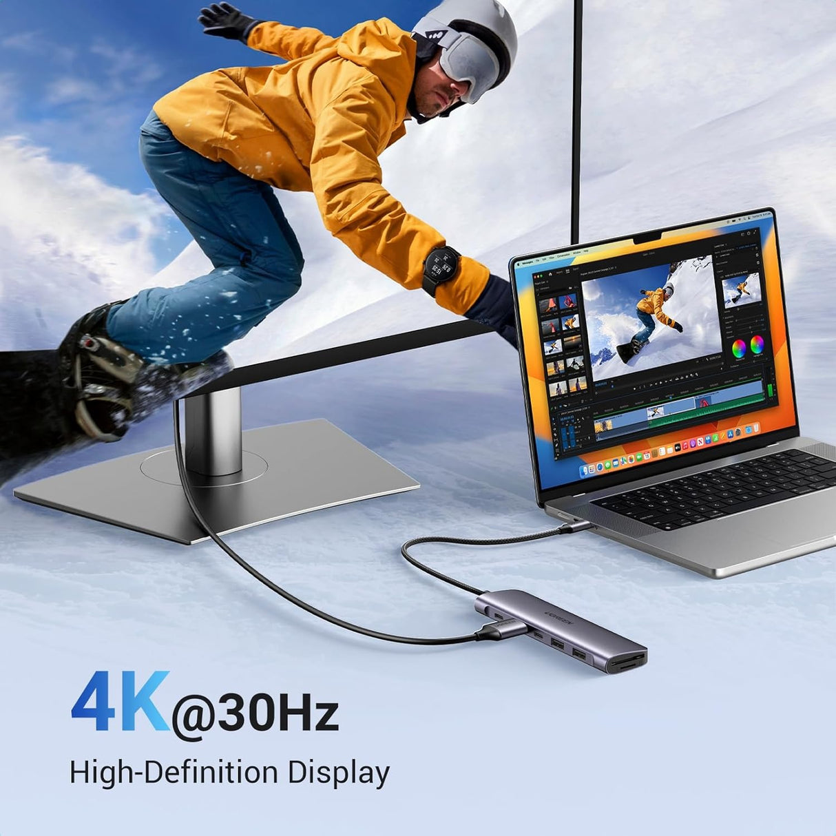 UGREEN Revodok 1071 HUB USB-C 7 en 1 HDMI 100W PD SD/TF
