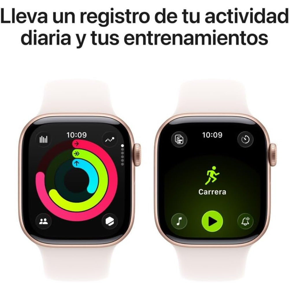 Apple Watch Series 11 GPS con Caja de Aluminio Color Oro Rosa de 42 mm y Correa Deportiva Rosa Rubor S/M