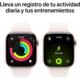 Apple Watch Series 11 GPS con Caja de Aluminio Color Oro Rosa de 42 mm y Correa Deportiva Rosa Rubor S/M