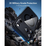 ESR iPhone 17 Pro Classic Hybrid Case con MagSafe y Control de Cámara Protección Grado Militar - Negro Transparente