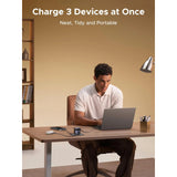 UGREEN Nexode 65W GaN Cargador con Cable USB-C Retráctil y 2 Puertos