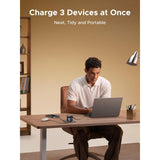 UGREEN Nexode 45W GaN Cargador con Cable USB-C Retráctil y 2 Puertos