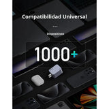 UGREEN 65W Nexode Pro 3 Puertos GaN Cargador Rápido con Cable USB-C 1.5 Metros