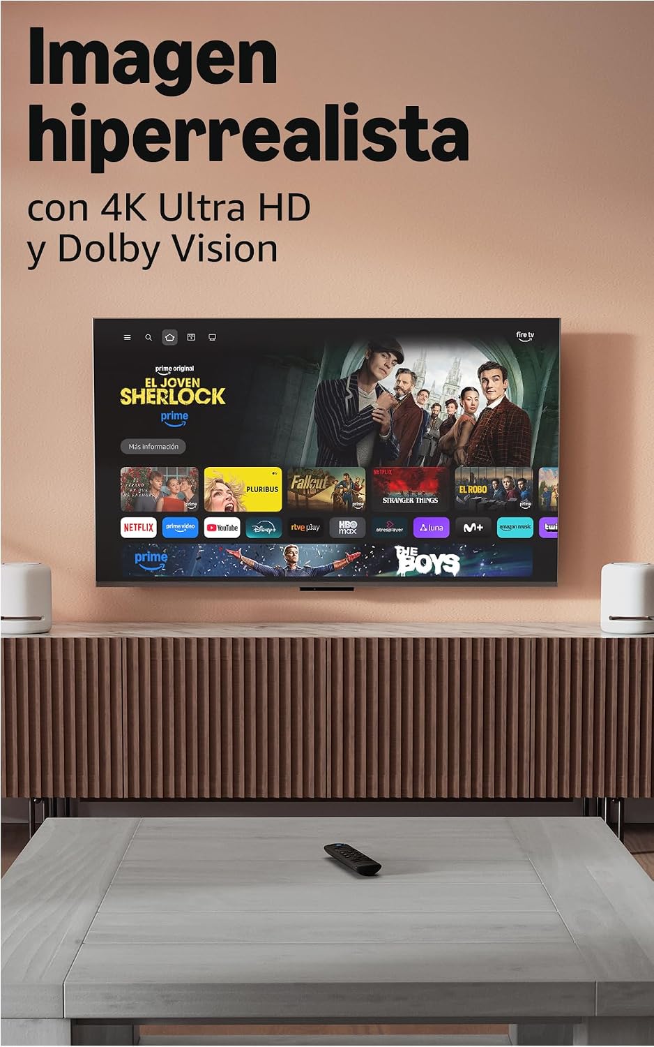 Amazon Fire TV Stick 4K Plus (Fire OS - Android), compatible con Wi-Fi 6, Dolby Vision/Atmos