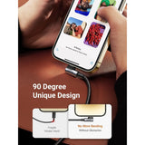 UGREEN Cable Lightning 90 grados a USB-C Certificado MFi de 1.82 metros para iPhone 8 al 14 Series, iPad, AirPods