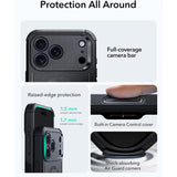 ESR iPhone 17 Pro Max Cyber Tough Magnetic Case con MagSafe y Control de Cámara Protección Grado Militar 7X
