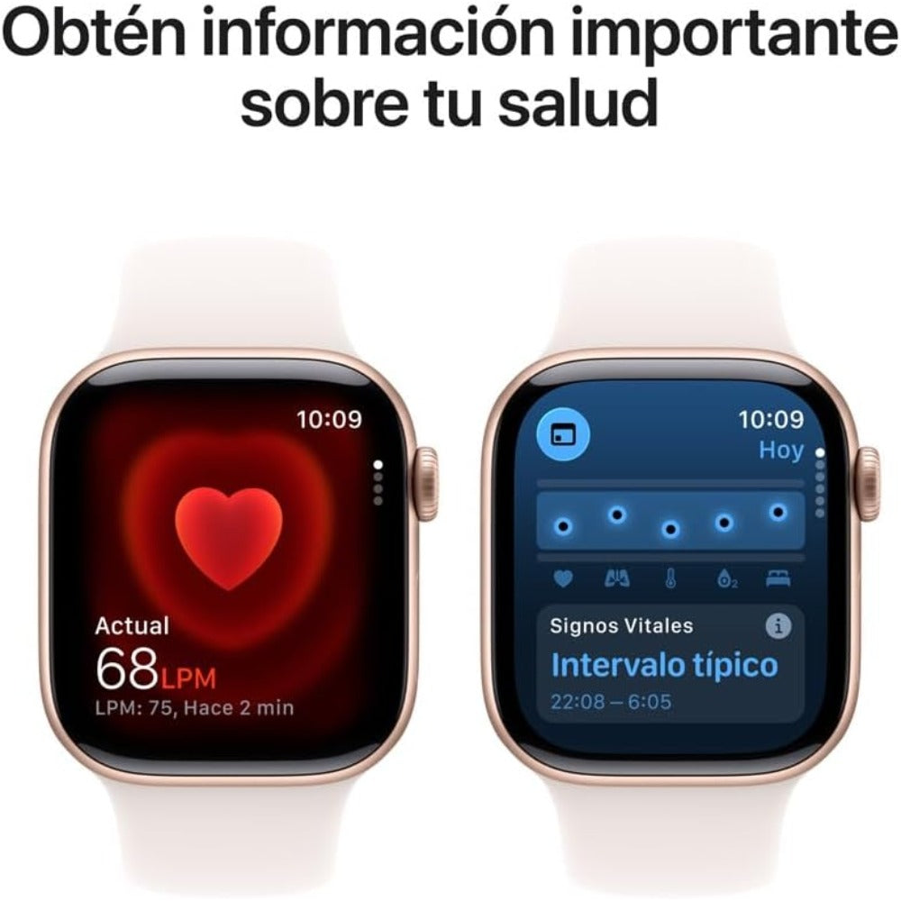 Apple Watch Series 11 GPS con Caja de Aluminio Color Oro Rosa de 42 mm y Correa Deportiva Rosa Rubor S/M