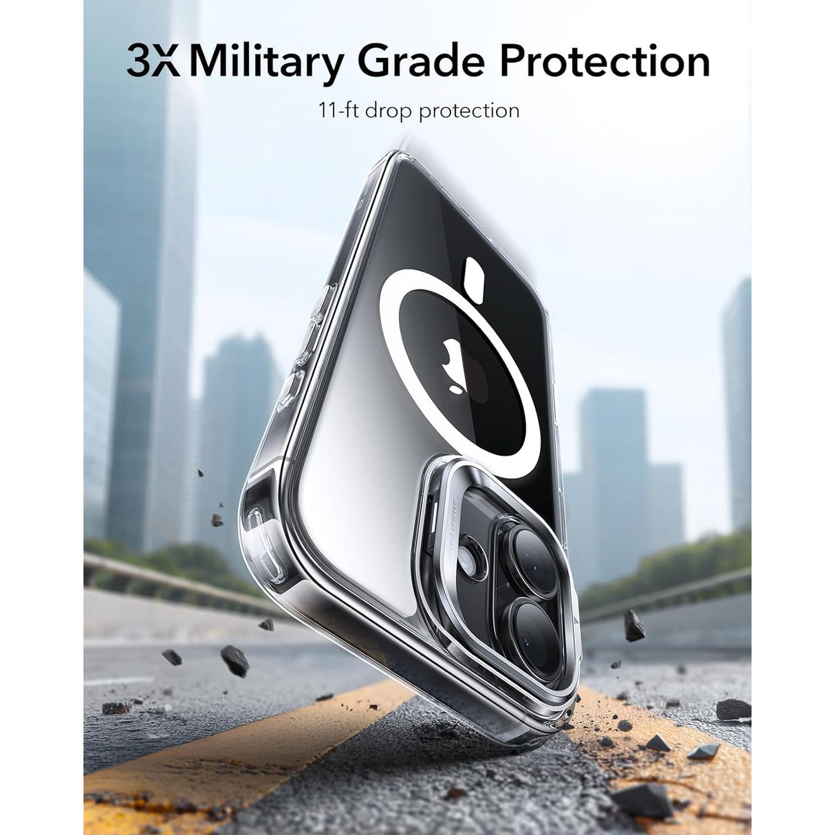 ESR iPhone 17 Classic Hybrid Magnetic Case con Stand, MagSafe y Control de Cámara Protección 3x