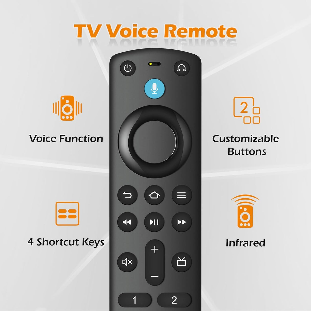 Trado Control Remoto de Reemplazo Pro para Fire TV Stick (4K, 4K Max, HD, Lite)