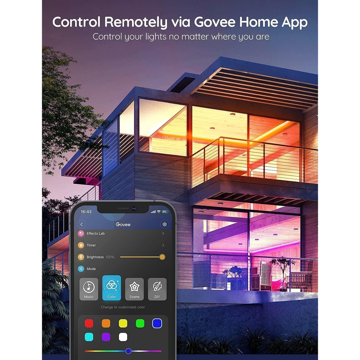Govee RGB 10 Metros Tira Led WiFi compatible con Alexa y Google
