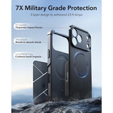 ESR iPhone 17 Pro Max Cyber Tough Magnetic Case con MagSafe y Control de Cámara Protección Grado Militar 7X