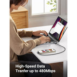 UGREEN Cable Lightning 90 grados a USB-C Certificado MFi de 1.82 metros para iPhone 8 al 14 Series, iPad, AirPods