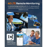 70mai 4K A810 Lite Set Dash Cam Frontal + Trasera + Control por Voz + 64GB MicroSD Soporta 4G LTE