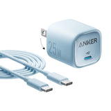Anker 25W Cargador USB-C Plegable Carga Rápida - Pack con Cable