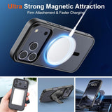 SUPFINE Case MagSafe para iPhone 17 Pro Max Protección de Grado Militar Contra Caídas, Mate Translúcido
