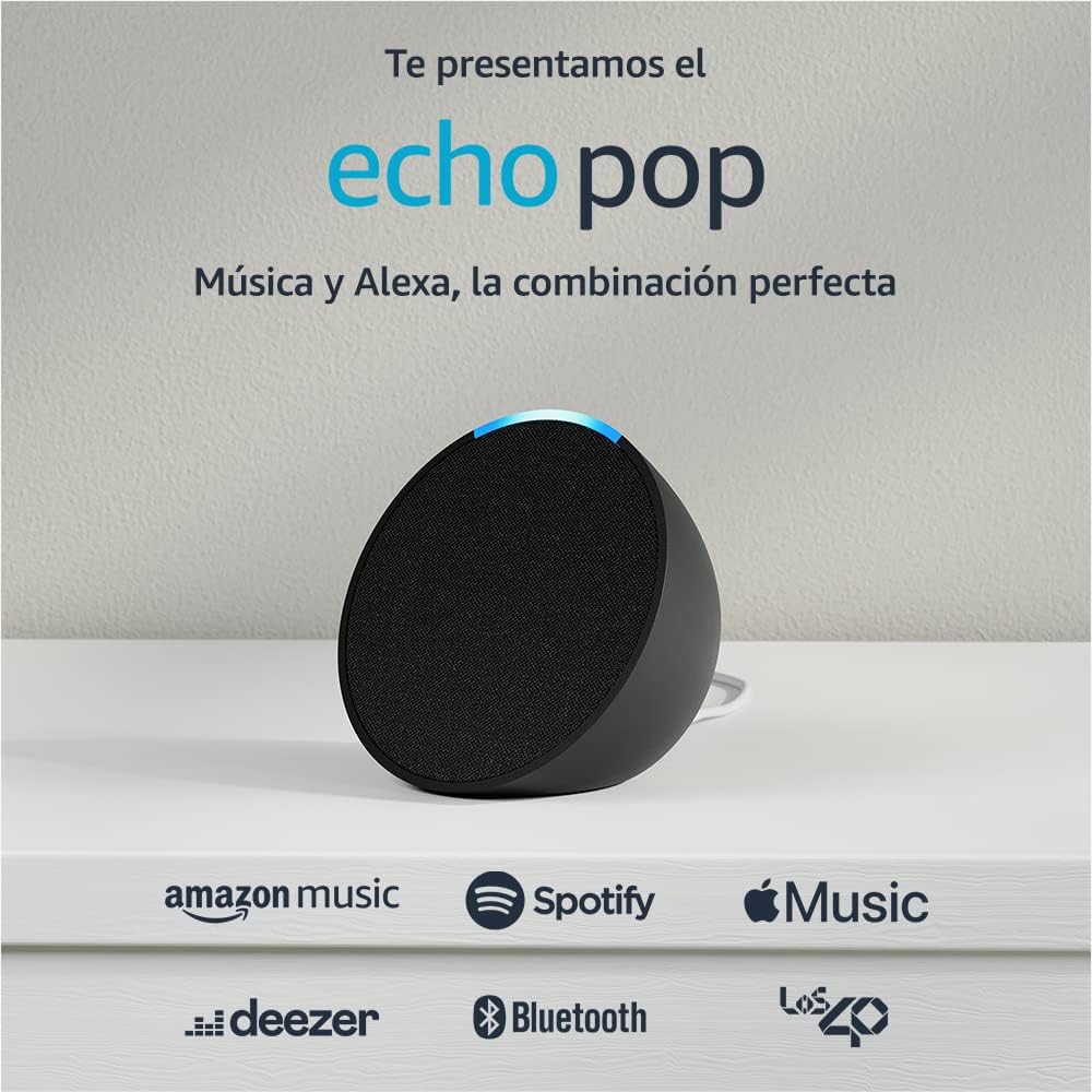 Echo Pop | Parlante inteligente y compacto con sonido definido y Alexa