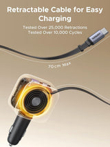 UGREEN Cargador de coche retráctil 145W - vista 4
