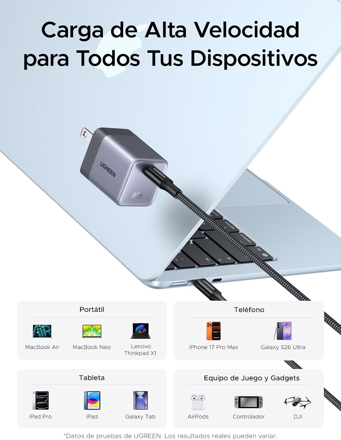 UGREEN Nexode Air 65W Cargador 75813