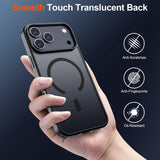 SUPFINE Case MagSafe para iPhone 17 Pro Max Protección de Grado Militar Contra Caídas, Mate Translúcido