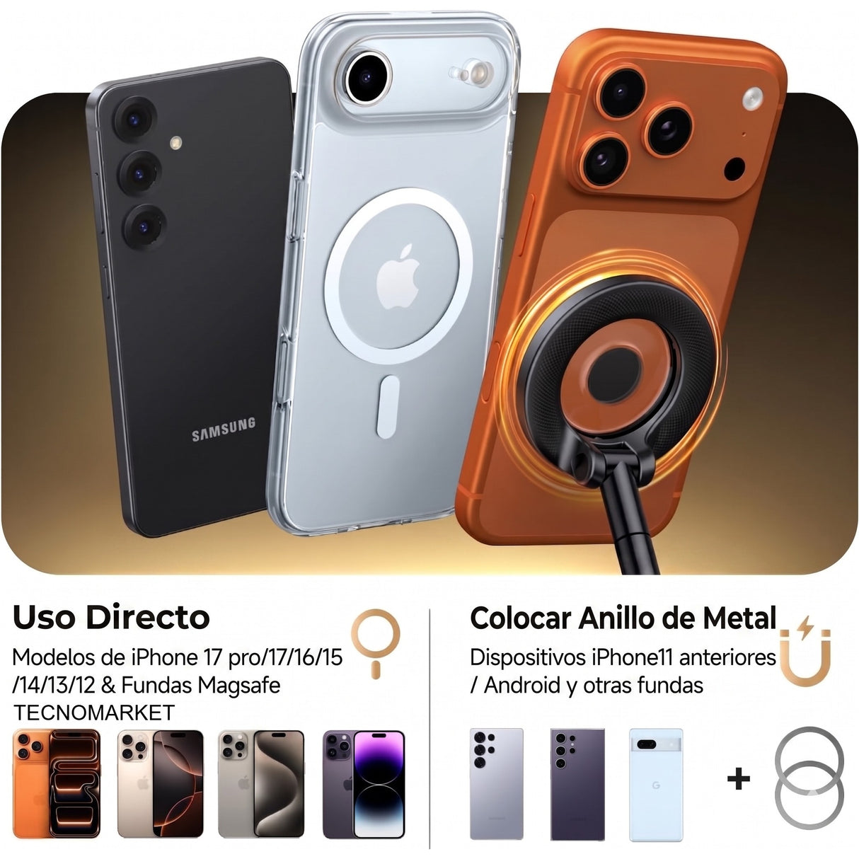 UGREEN Suction Cup Magnetic Soporte MagSafe para Celular