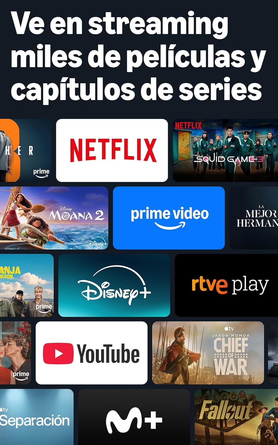 Amazon Fire TV Stick 4K Plus (Fire OS - Android), compatible con Wi-Fi 6, Dolby Vision/Atmos
