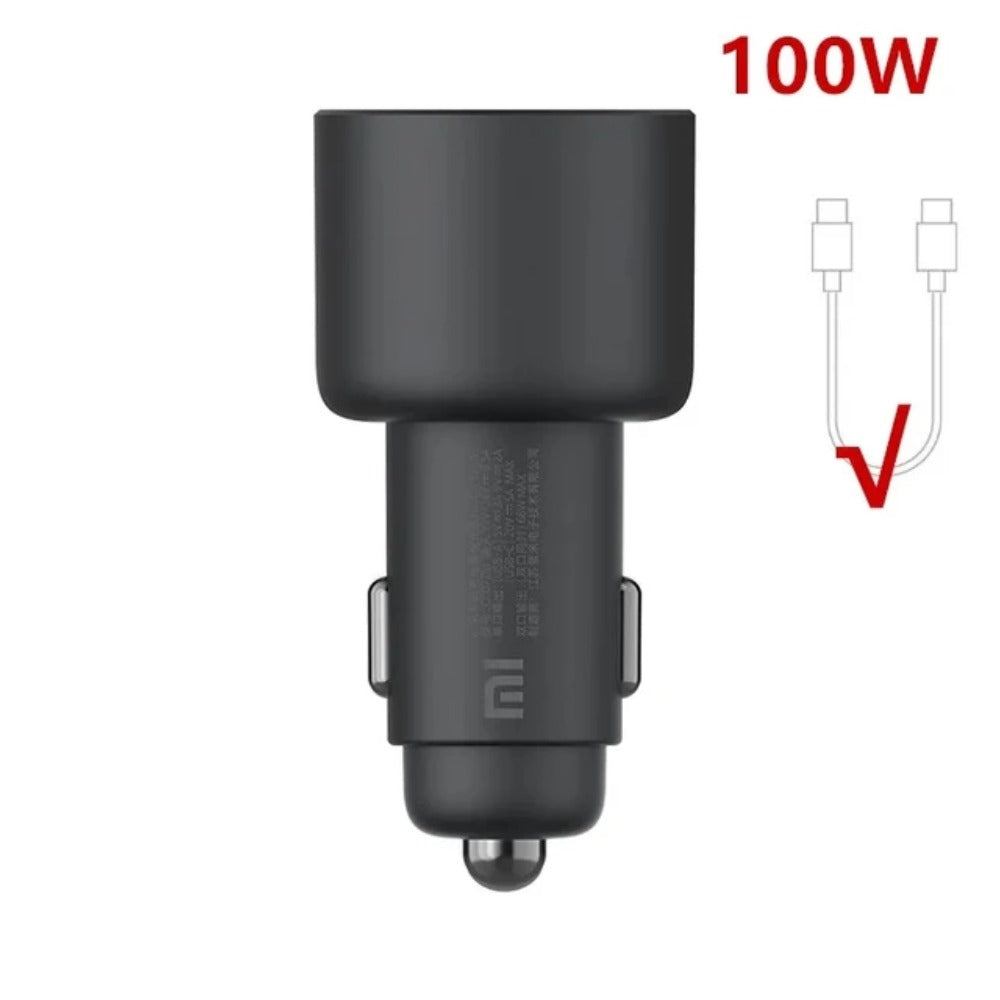 Xiaomi Mi 100W 1A1C Car Charger Doble Puerto con cable USB-C para carro