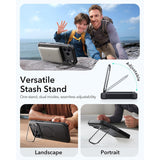 ESR iPhone 17 Pro Cyber Tough Magnetic Case con Stand, MagSafe y Control de Cámara Protección Grado Militar 7X