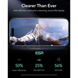 ESR Paquete de 3 Micas de Vidrio 9H+ Armorite UltraFit para iPhone 17 / iPhone 16 Pro con aplicador