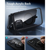 ESR iPhone 17 Classic Hybrid Case con MagSafe y Control de Cámara Protección Grado Militar - Negro Transparente
