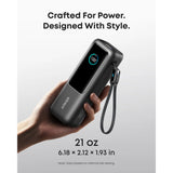 Anker Power Bank 25,000mAh 165W con Cable Integrado y Retráctil