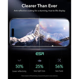 ESR Paquete de 3 Micas de Vidrio 9H+ Armorite UltraFit para iPhone 17 Pro Max con aplicador