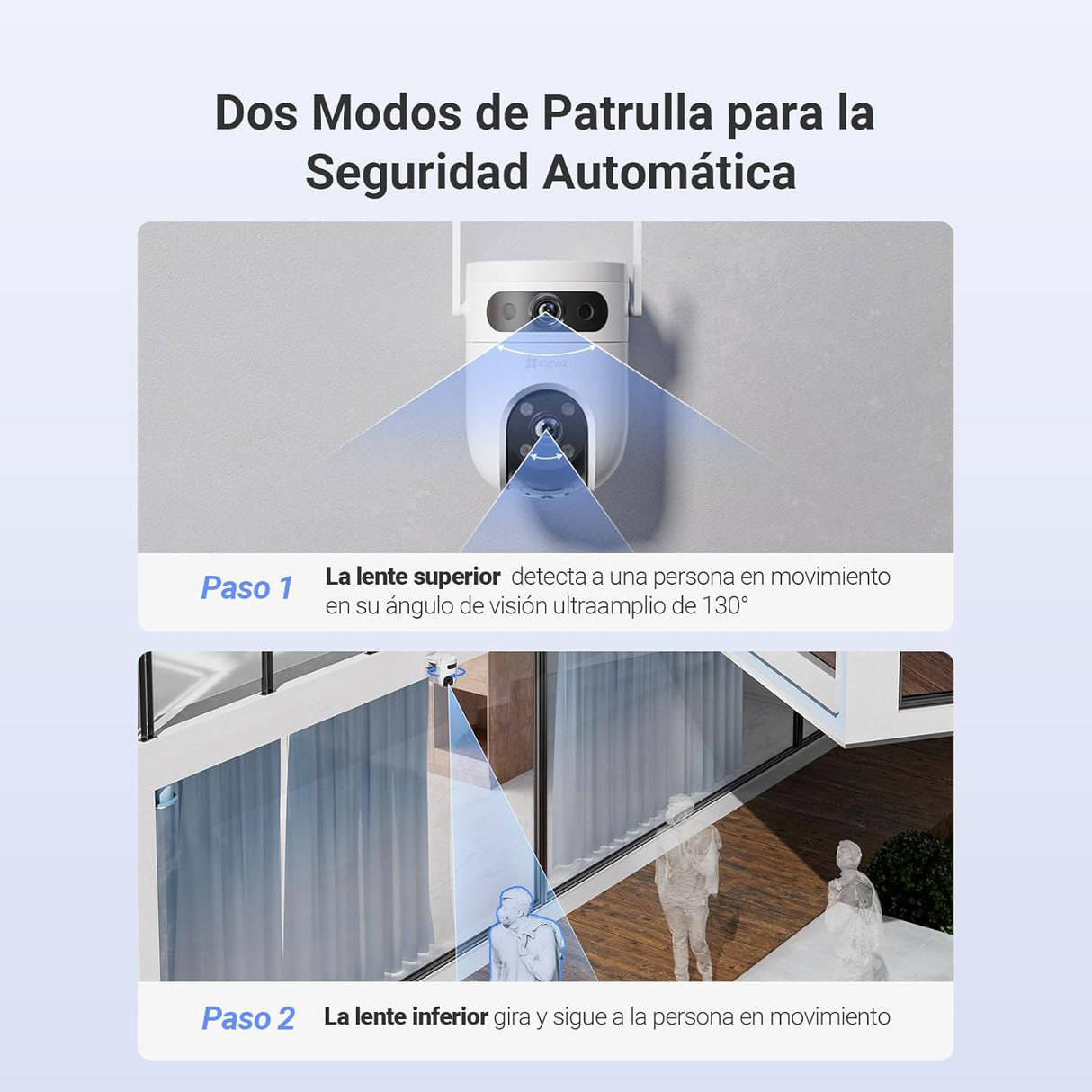 EZVIZ H9c Dual 3K Cámara Doble Lente 5MP con Paneo e Inclinación