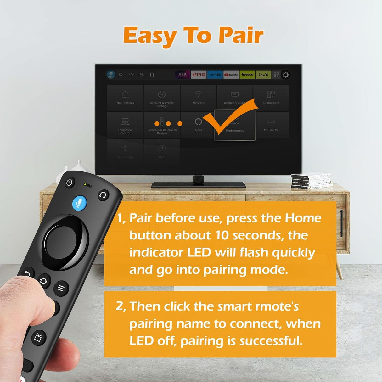 Trado Control Remoto de Reemplazo Pro para Fire TV Stick (4K, 4K Max, HD, Lite)