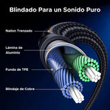 UGREEN Cable USB-C a Jack 3.5mm Hi-Res Audio, Adaptador Auxiliar para Auriculares, Nylon Trenzado, Compatible con iPhone, Samsung Galaxy, iPad, MacBook