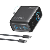 Anker Cargador 100W de 3 Puertos con Pantalla Inteligente